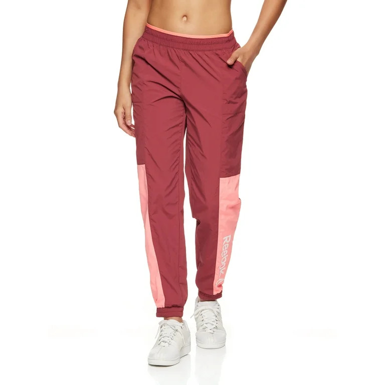 Reebok Women's Focus Track Woven Pants with Front Pockets and Back Zipper Pocket | Walmart (US)
