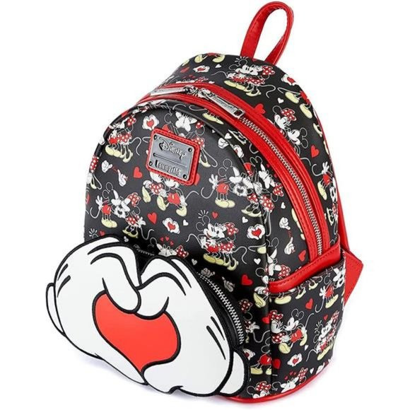 Loungefly Disney Mickey and Minnie Heart Hands Womens Double Strap Shoulder Bag | Poshmark
