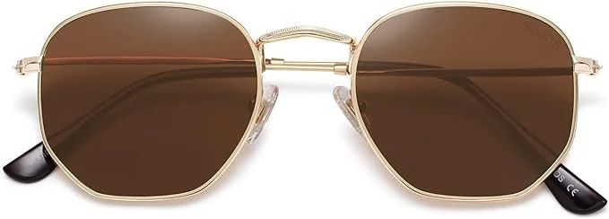 SOJOS Polarized Sunglasses for Women and Men Small Hexagonal Mirrored Lens SJ1072 | Walmart (US)