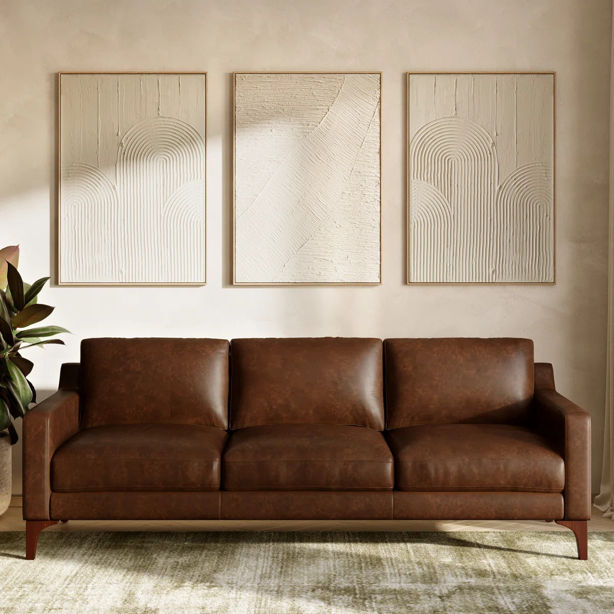Sorrento 86'' Full-Grain Genuine Italian Leather Sofa | Wayfair North America