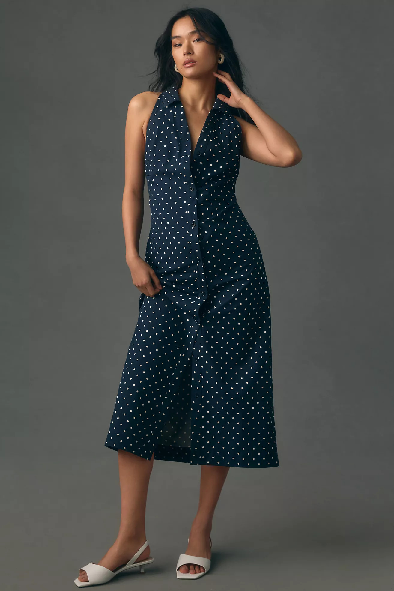 Maeve Halter Slim Midi Dress | Anthropologie (US)