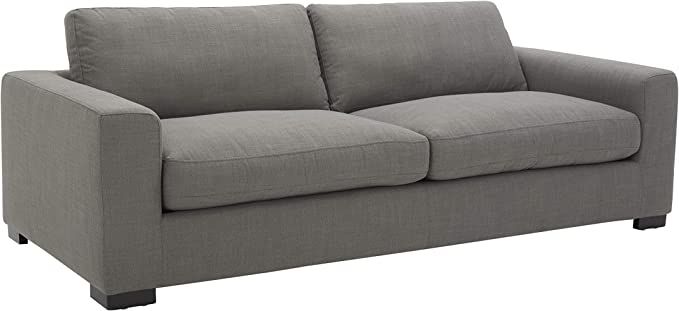 Amazon Brand - Stone & Beam Westview Extra-Deep Down-Filled Sofa Couch, 89"W, Smoke | Amazon (US)