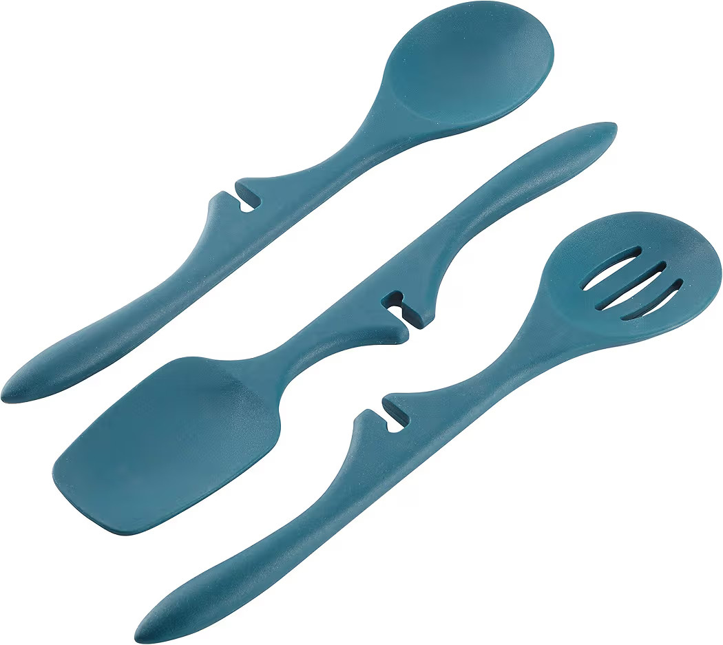 Rachael Ray Kitchen Tools and Gadgets Nonstick Utensils/Lazy Spoonula, Solid and Slotted Spoon, 3... | Amazon (US)