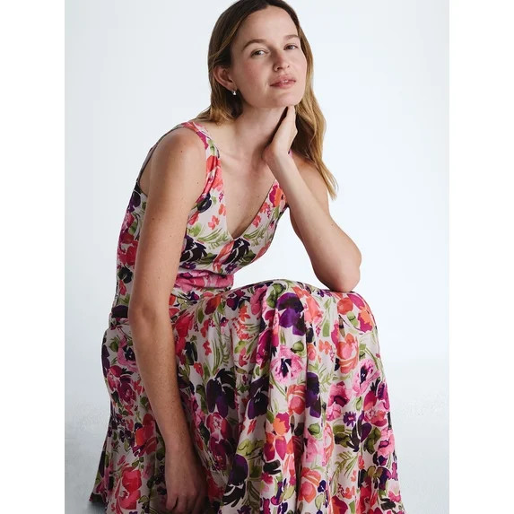 Scoop Women's and Women's Plus Maxi Godet Dress, Sizes 0-26W | Walmart (US)