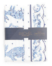 60x84 Chinoiserie Bunny All Over Print Oblong Tablecloth | Marshalls