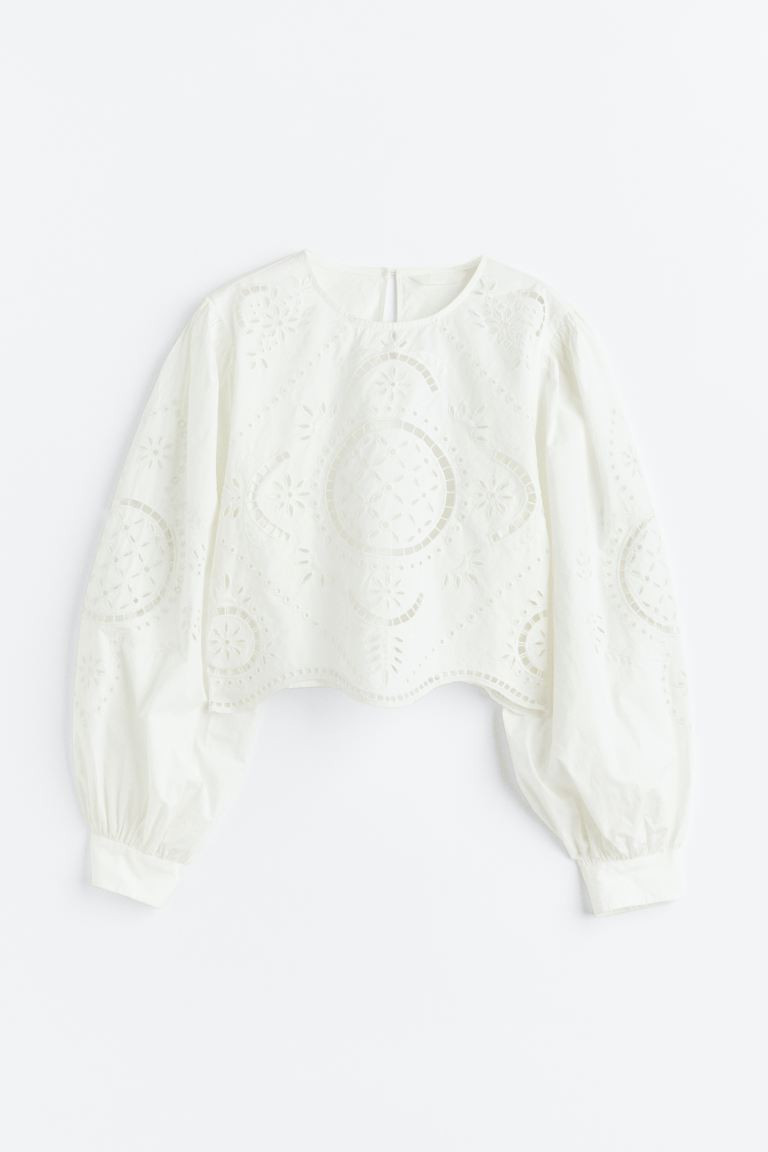 Eyelet Embroidered Blouse | H&M (US, CA, MX)