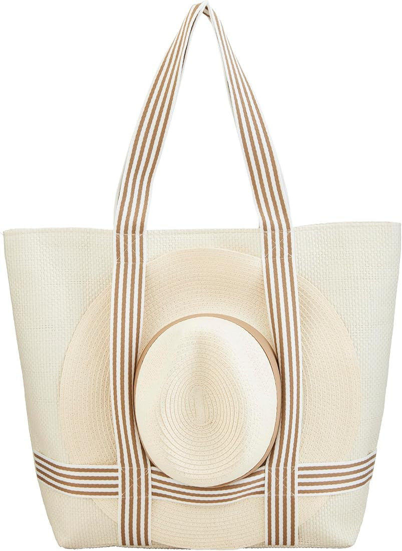 Mud Pie Women's Hat and Tote Gift Set | Amazon (US)