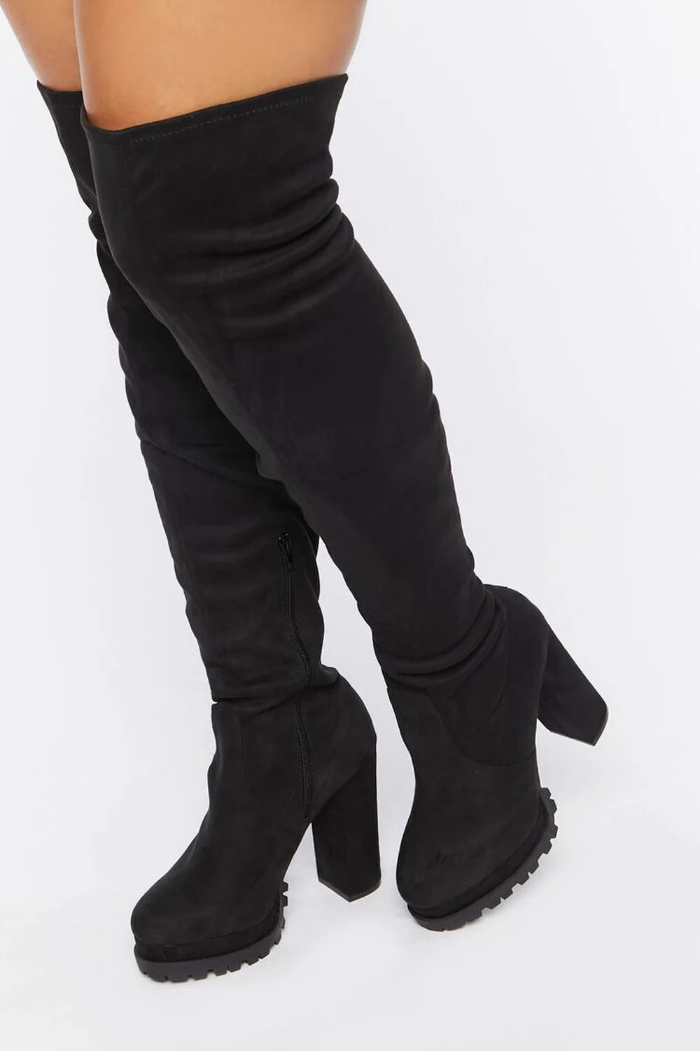 Faux Suede Over-The-Knee Boots (Wide) | Forever 21 (US)