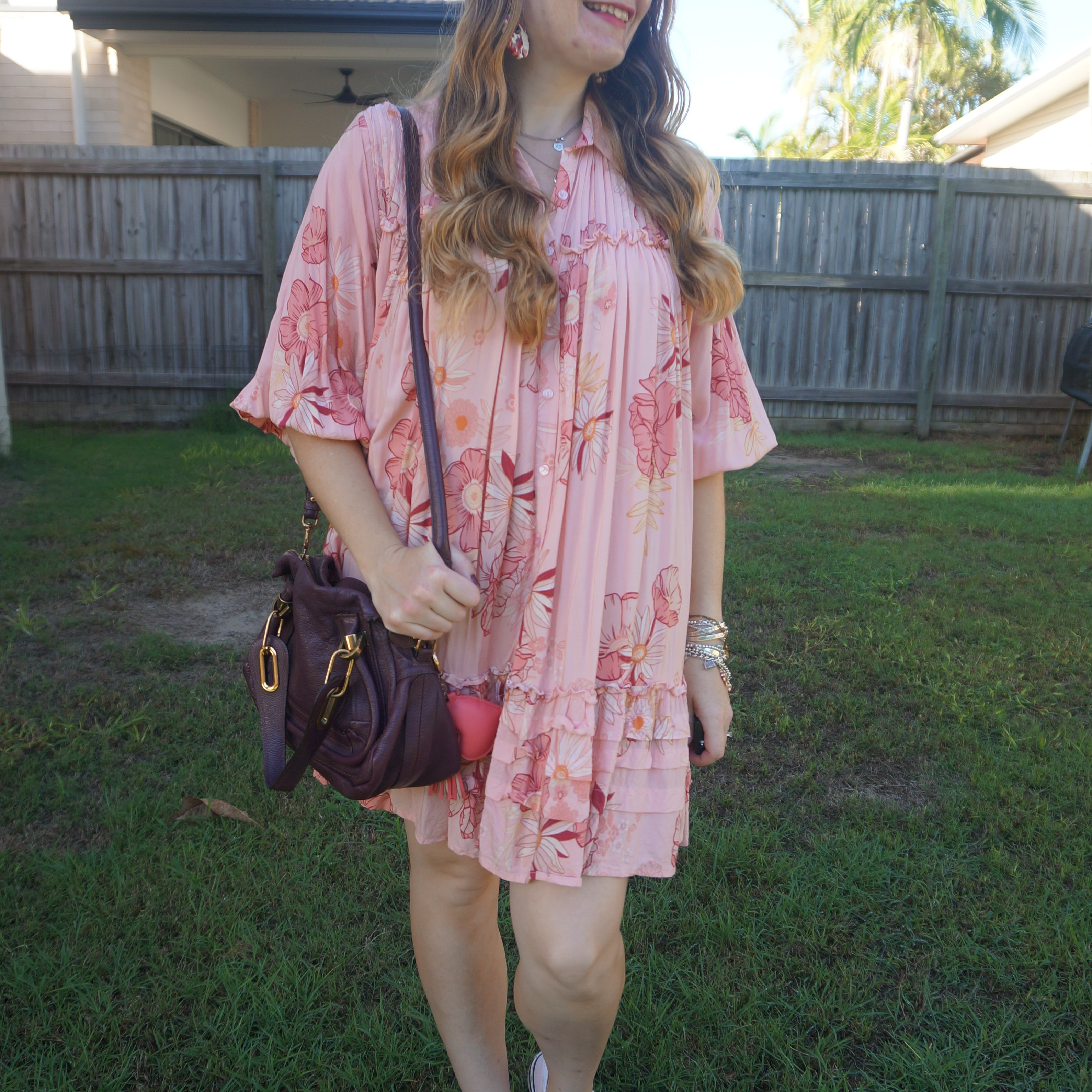 Happy Easter! Pink Jaase floral mini dress with wine purple Chloe Paraty bag 💕💜

#LTKaustralia #LTKdresses #LTKbag