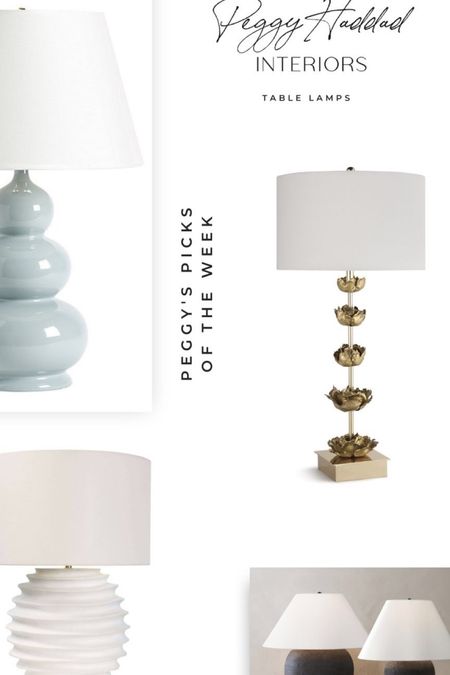 PEGGY'S PICKS OF THE WEEK// This week's picks shed light on a crucial part of making a house feel like home - table lamps! The use of lighting fixtures is so important in layering your design. Swipe -> to see a handful of our favorites, including a few from #projectcalicontemporary and #projectgrandmillennial.

Peggy's Tip: "Buy smart light bulbs and set your lamps on a timer! It is so nice to have them automatically turn on at dusk and off around bedtime. We usually don't have much, if any, overhead lighting at night!"

Last but not least, we have all the heart eyes for the original artwork in the Project Cali Contemporary dining room featured here. It was painted specifically for this space by the incredibly talented, @kellikroneberger!

Head over to the blog for Peggy's Picks and be sure to check out more of Kelli's work.

Design // @peggyhaddadinteriors
Photography // @karadeyoung
Original Artwork // @kellikroneberger
#peggysaysmix

.
.
.
.

#howyouhome
#homedecor
#diningroom
#finditstyleit
#mycovetedhome
#mydomaine
#edesign
#virtualdesign
#interiorstyling

#LTKhome #LTKFind