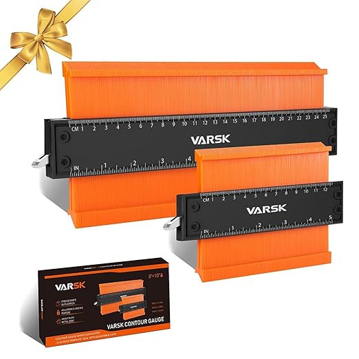 VARSK Contour Gauge Tool with Lock 5+10 Inch - Measuring Scribe Profile Tool, Christmas Gifts for... | Amazon (US)