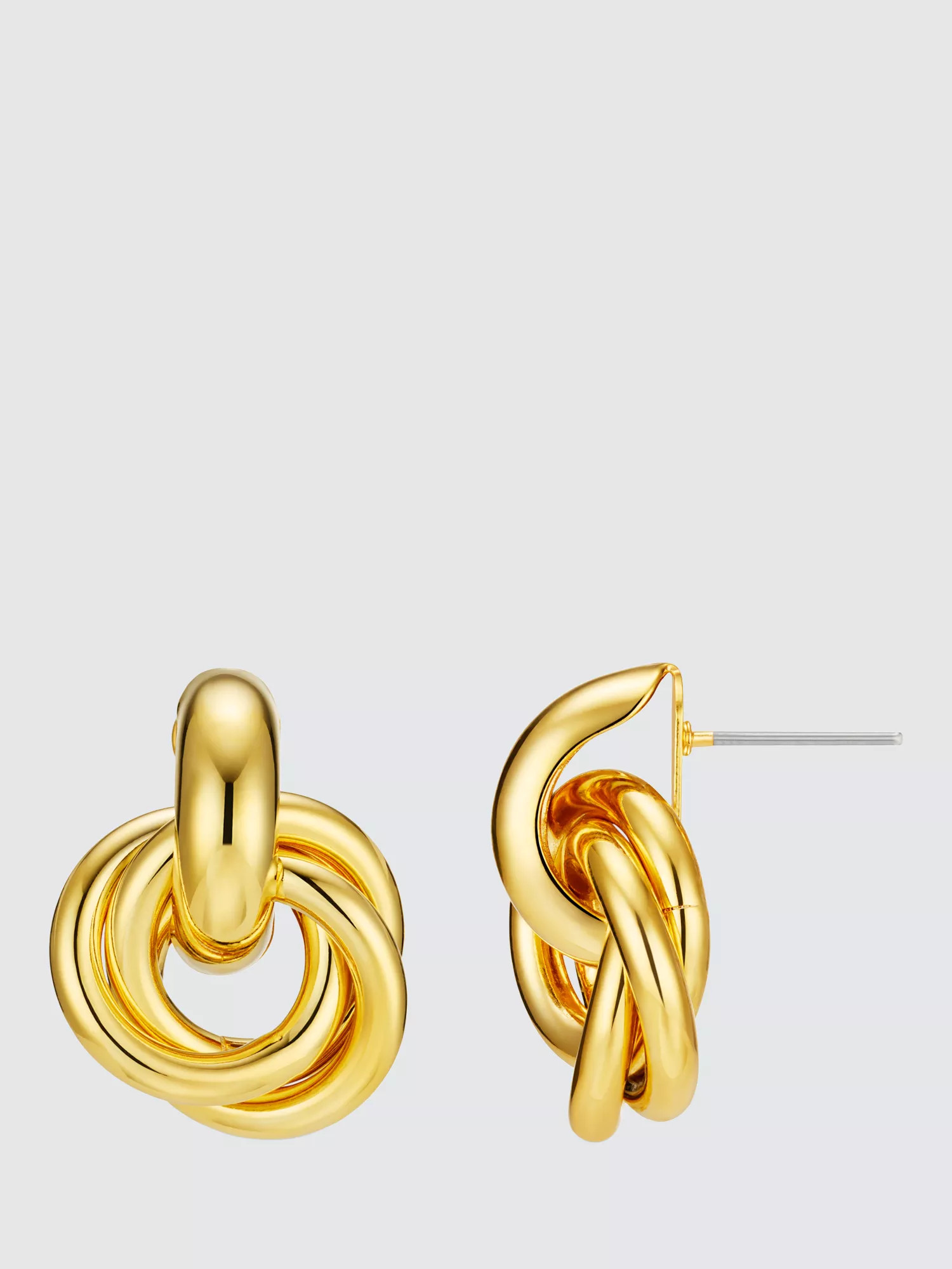 Orelia Statement Interlocking Earrings, Gold | John Lewis (UK)
