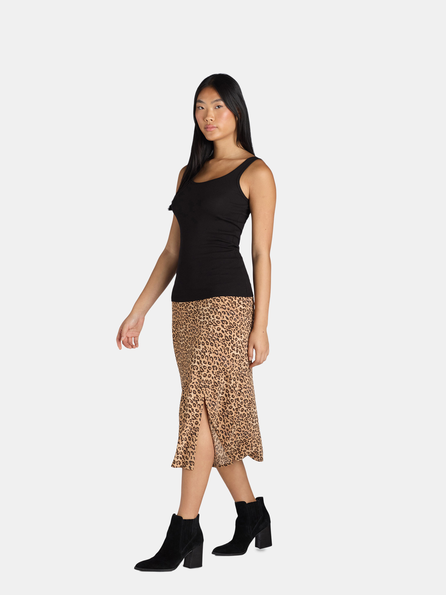 Time and Tru Women's Midi Slip Skirt, 2 Pack, Sizes XS-XXXL | Walmart (US)