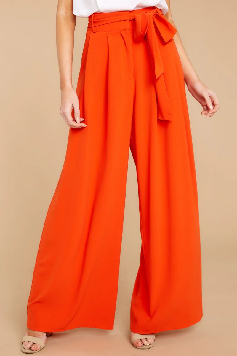Step On Out Tomato Orange Pants | Red Dress 