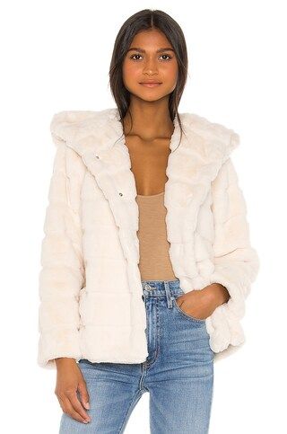 Apparis Goldie Faux Fur Jacket in Ivory from Revolve.com | Revolve Clothing (Global)