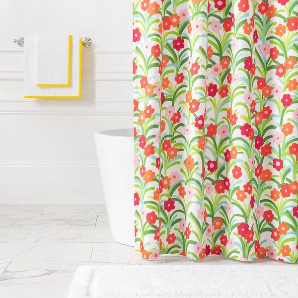 Playful Posies Multi Shower Curtain | Annie Selke