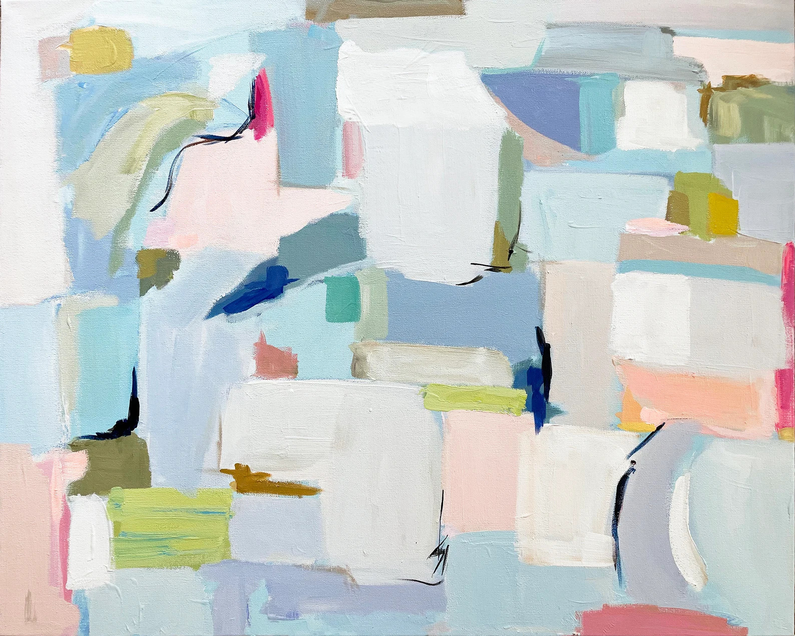 Abstract PRINT on Paper or Canvas, "Pastel Blues 2" | Etsy (US)