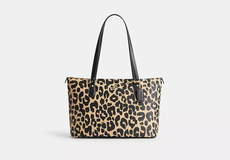 Coach Outlet Gallery Tote Bag With Leopard Print - Multi | Coach Outlet US