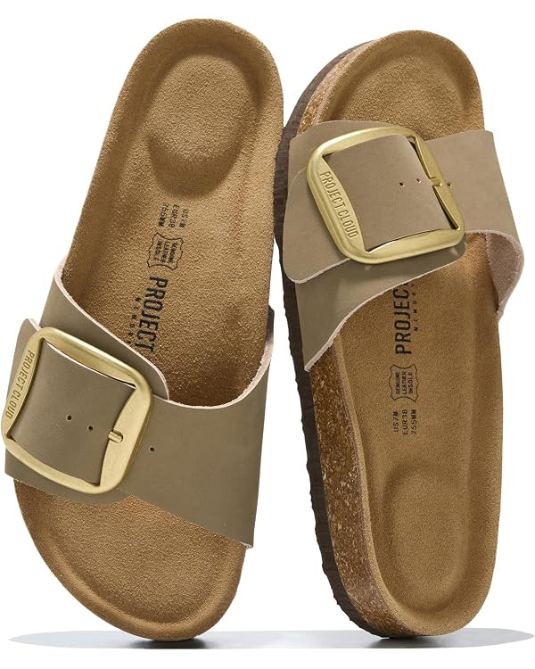 Project Cloud 100% Genuine Leather Sandals Women Dressy Beach Essentials Slides for Women Footwea... | Amazon (US)