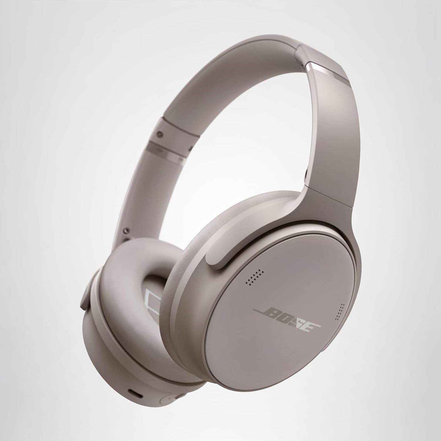 Bose QuietComfort Headphones - Wireless Bluetooth Headphones, Active Over Ear Noise Cancelling and Mic, USB-C Charging, Deep Bass, Up to 24 Hours of Playtime, Sandstone | Amazon (US)
