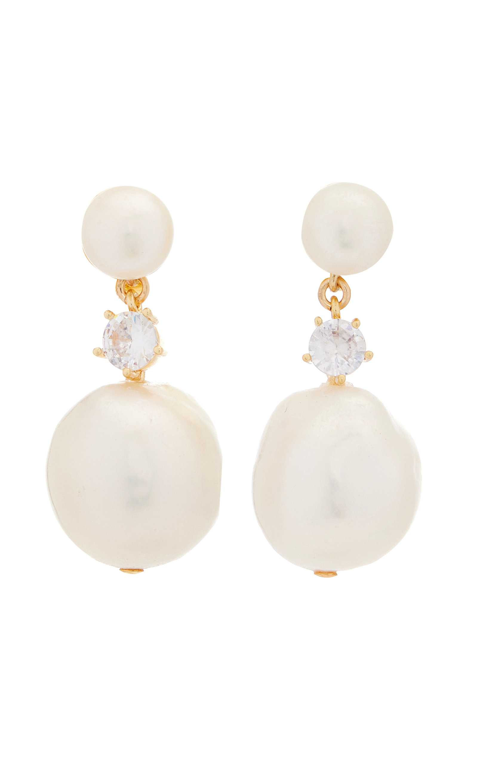 October Gold-Plated Pearl And Topaz Earrings | Moda Operandi (Global)