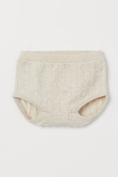 Baby Exclusive. Pattern-knit puff pants in soft, organic cotton. Elasticized ribbing at waist and... | H&M (US + CA)