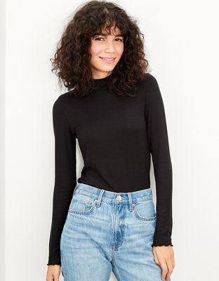 AE Mock Neck T-Shirt | American Eagle Outfitters (US & CA)