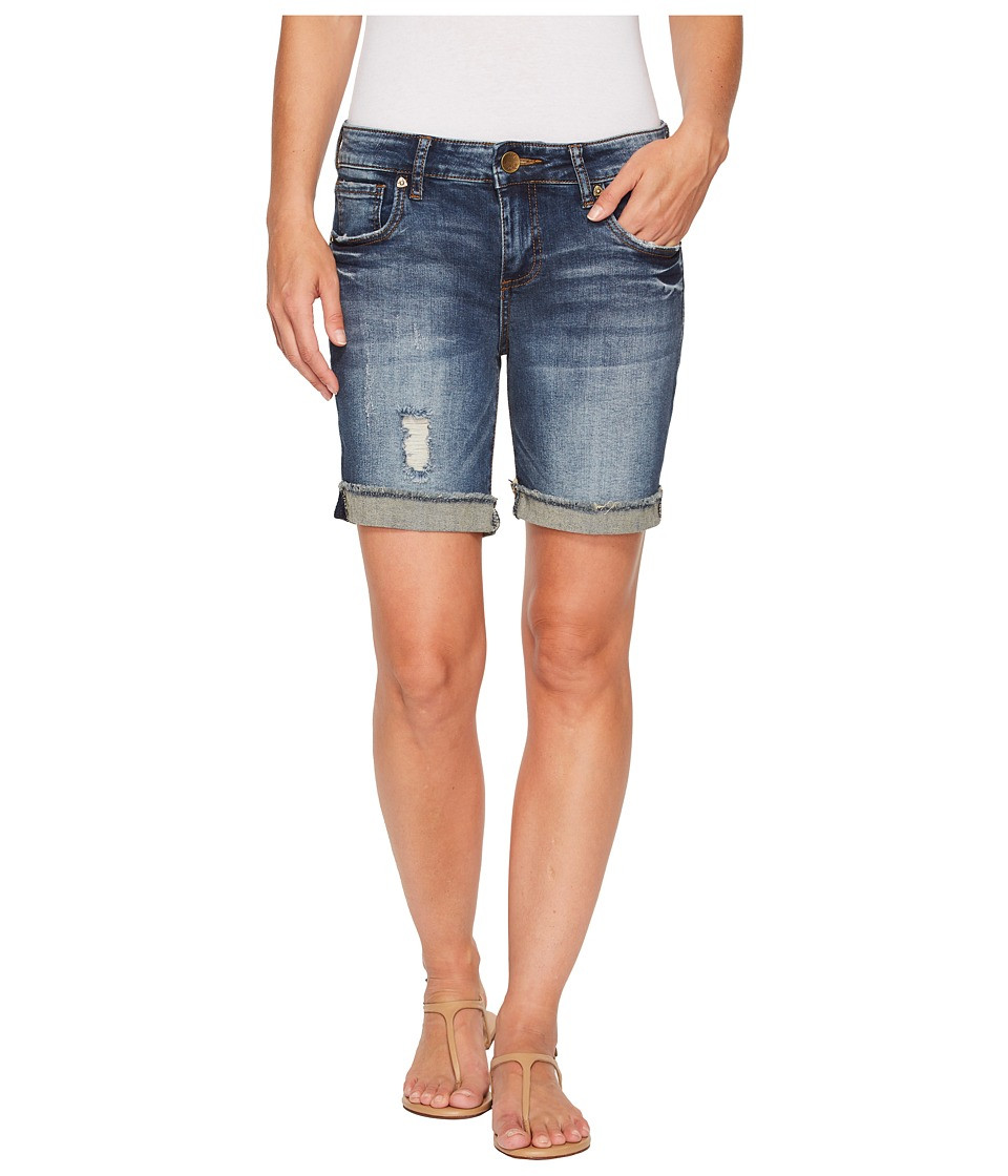 KUT from the Kloth - Catherine Boyfriend Shorts in Actualize/Dark Stone Base Wash (Actualize/Dark Stone Base Wash) Women's Shorts | Zappos
