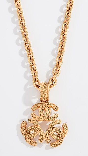 Chanel Gold Triple CC Necklace | Shopbop