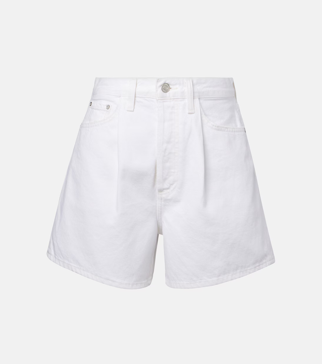 Rhoda pleated high-rise denim shorts | Mytheresa (US/CA)