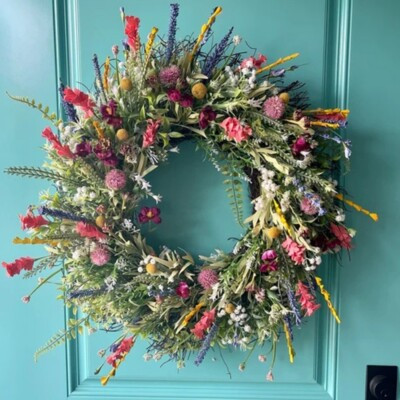 Spring and Summer Wreath Green Leaf Flower Wreath for Wall Front Door Party Chic | eBay US