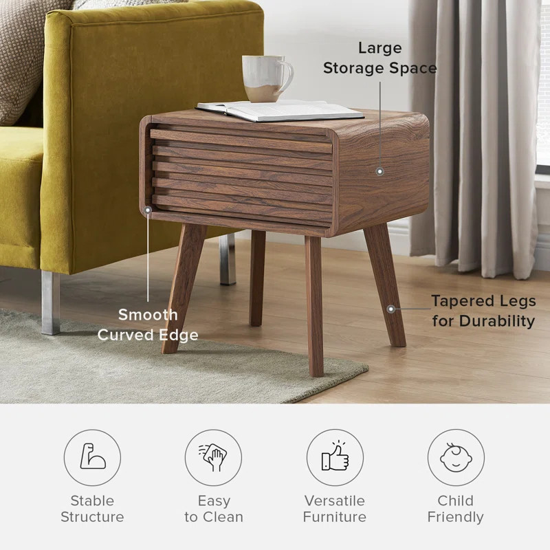 Lorccan End Table with Storage | Wayfair North America