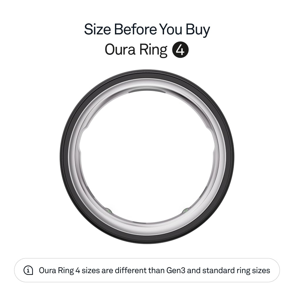 Oura Ring 4 - Stealth - Size 10 - Size Before You Buy | Amazon (US)