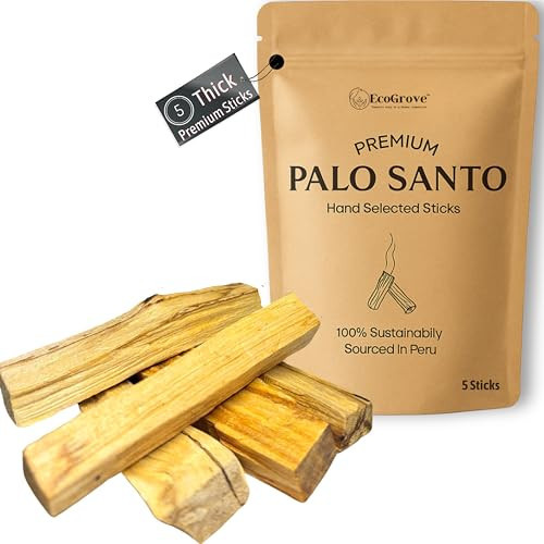 EcoGrove Palo Santo Sticks, Palo Santo Stick - 100% Authentic Real PaloSanto - Premium Palosanto - Smudging - from Peru - Palo - Palio Pala (5, Thick) | Amazon (US)