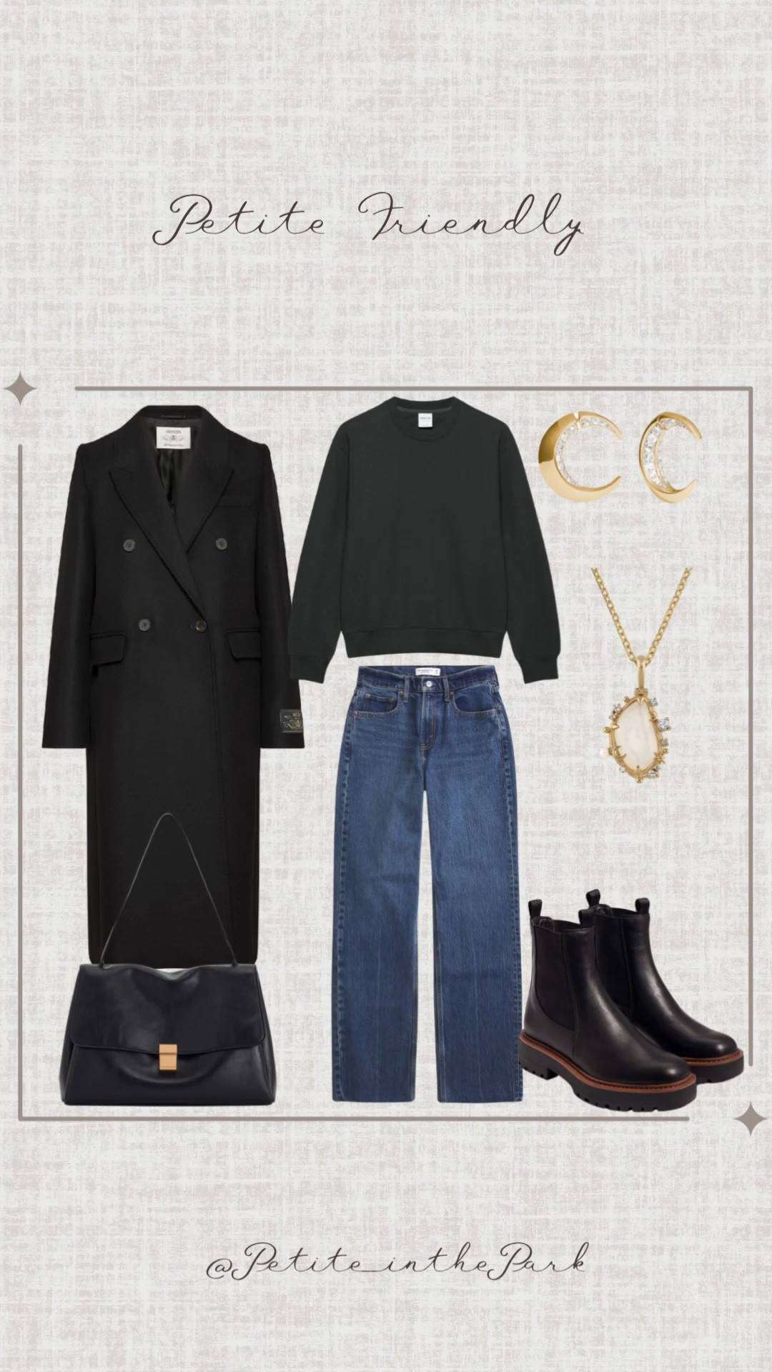 Winter petite outfit  

Winter outfit, winter trends, casual winter outfit, petite winter outfit, winter fashion, winter style, petite style, petite winter style, casual petite outfit, minimal outfit, minimal winter outfit, wool coat, petite coat, , black coat, black top , black sweater, high waisted pants , petite jeans , jeans, boots, leather boots, black boots, waterproof boots, ankle boots, shoulder bag, suede bag, burgundy bag, burgundy purse, gold earrings, gold hoop earrings, gold necklace, minimal jewelry  #casualoutfit #petiteoutifts #winteroutfits #winteroutfits2025 #wintertrends 

#LTKmomlife #LTKSaleAlert #LTKPetite