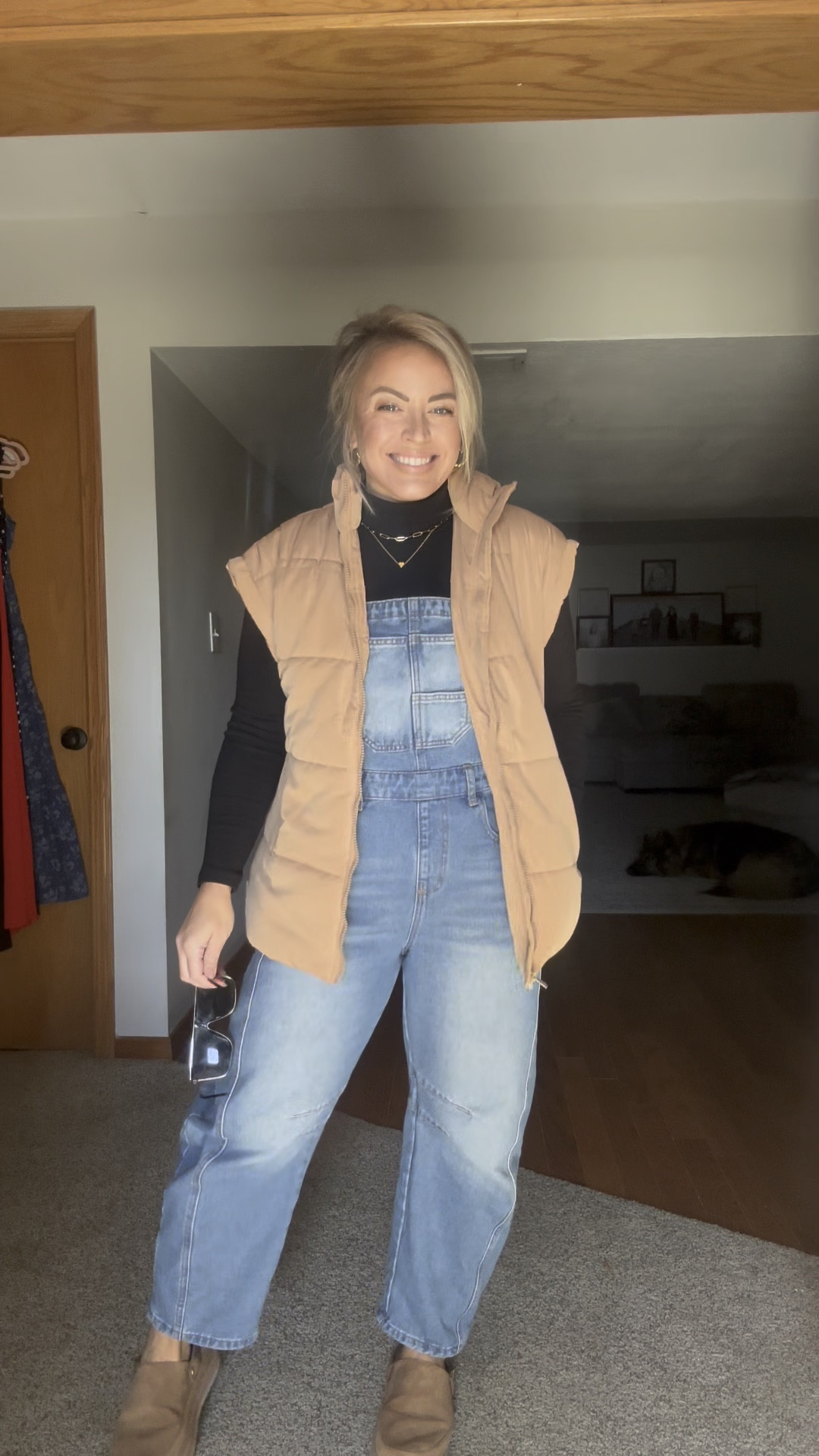 Maybe it’s that I am a 90’s baby but overalls give me serious nostalgic vibes 🤌🏼 And these right here - well I feel like they were hand crafted for me personally.

I’m 5’1 - size 8, wearing a size medium. I have thick legs so the barrel fit, and length is pure perfection. 

#LTKMidsize #LTKStyleTip #LTKFindsUnder50