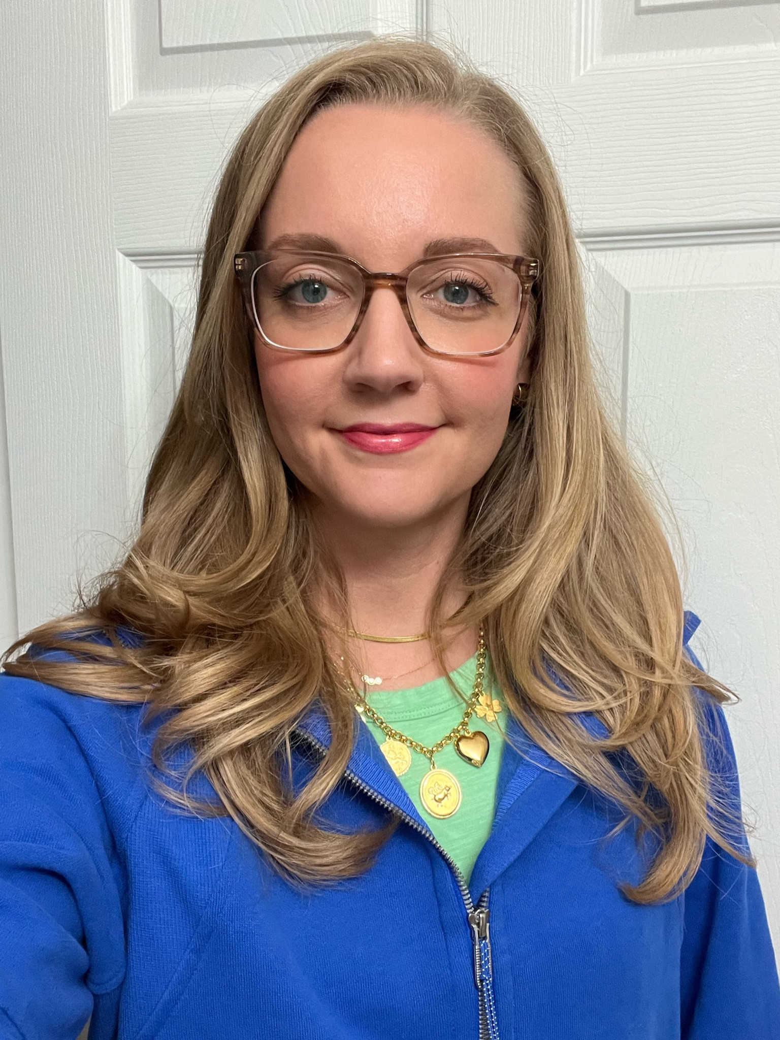 Spring Blue & Green combo. I love this Warm Spring blue Scuba from Lululemon! Of course I added my custom charm necklace from Hart! Peep the new Warby Parker glasses  

#createdcolorful #createdcolorfulspring #hocspring #tcispring #pcaspring #lightspring #warmsptring #truespring #brightspring #clearspring #paintboxspring #bluespring 

#LTKsalealert #LTKfitness #LTKstyletip