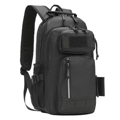 Unique Bargains Waterproof Multi-Pocket Fishing Backpack with Rod Holder Black | Target