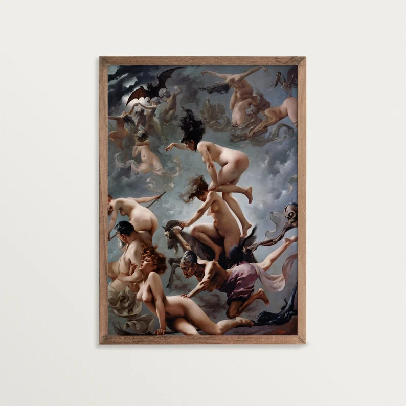 Dark Art Print Witches Go to Sabbath Moody Wall Art - Etsy | Etsy (US)