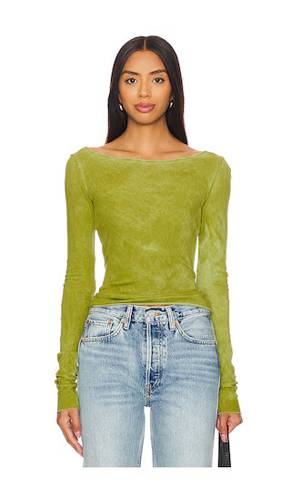 Marbella Boat Neck Shirt in Vintage Matcha | Revolve Clothing (Global)