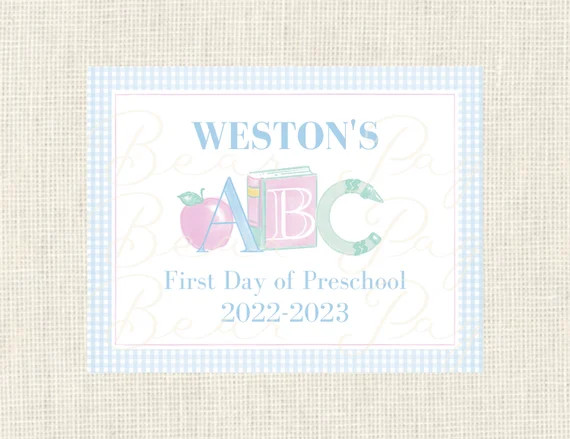 First Day of School Sign / Personalized / Back to School / | Etsy | Etsy (US)