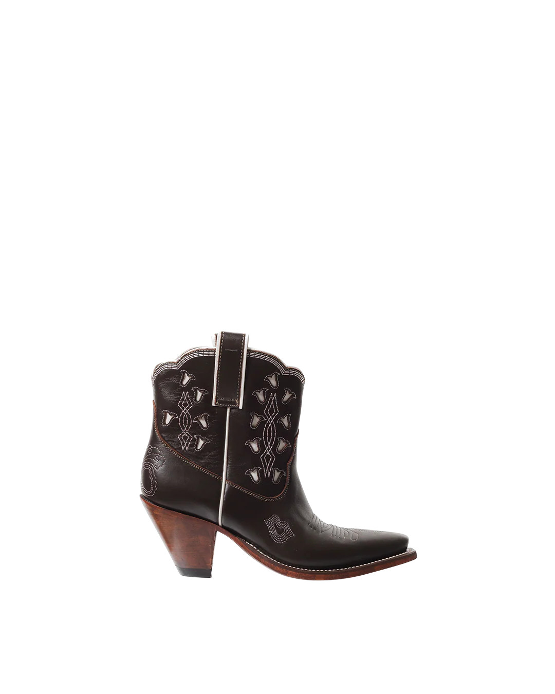 Bright Bootie - Chocolate/White | Women's Cowboy Boots | Besita Boots | Besita Boots