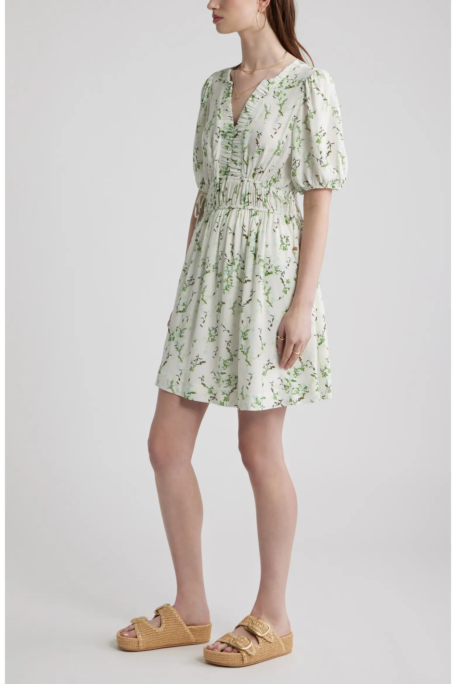 Print Puff Sleeve Minidress (Women) | Nordstrom | Nordstrom