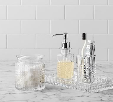 Pressed Glass Bathroom Accessories | Pottery Barn (US)