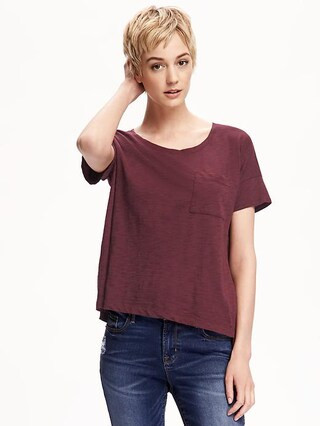 Boyfriend Scoop-Neck Tee for Women | Old Navy US