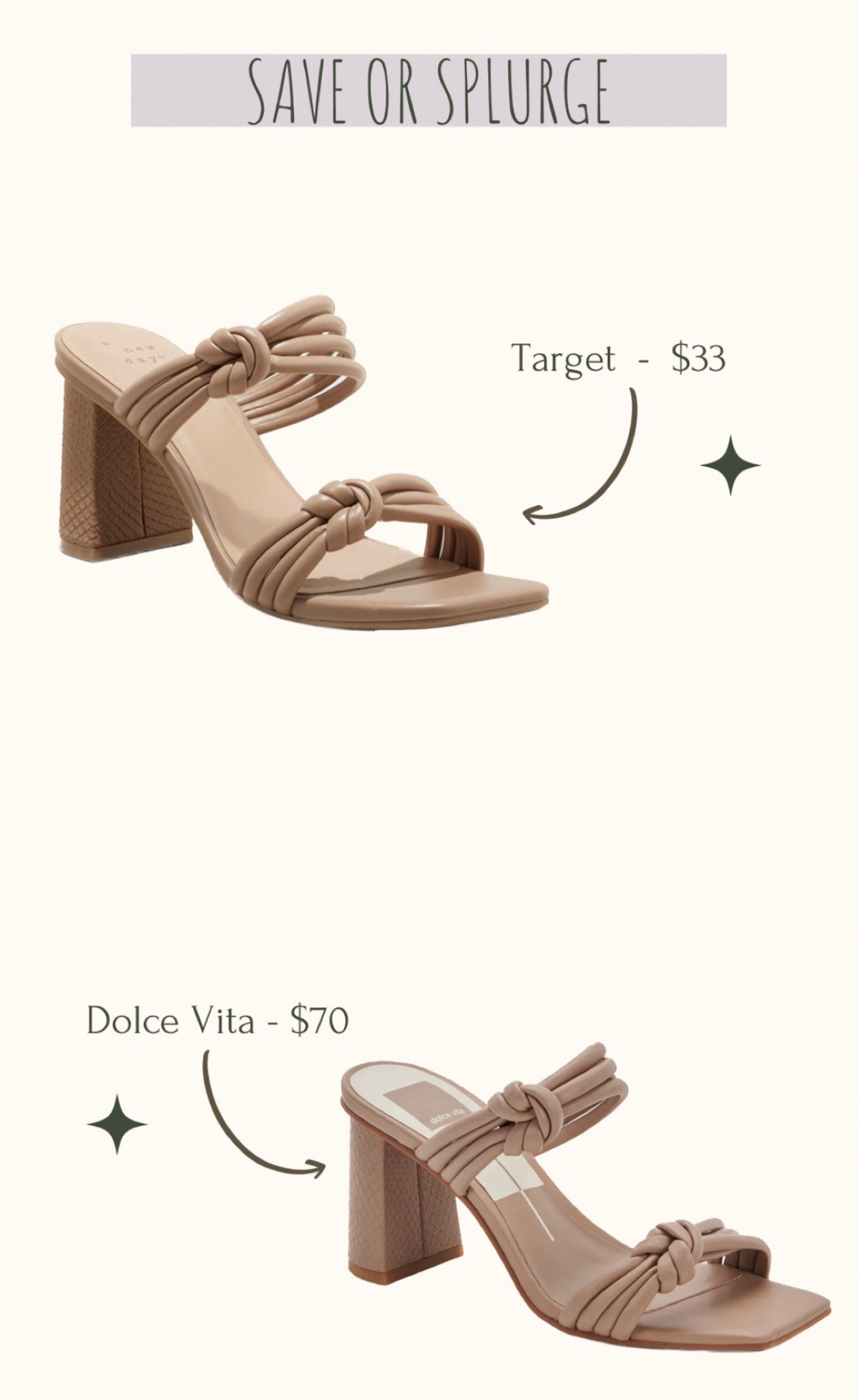 Save or Splurge - Target vs. Dolce Vita Heels

#LTKshoecrush #LTKfit #LTKwedding