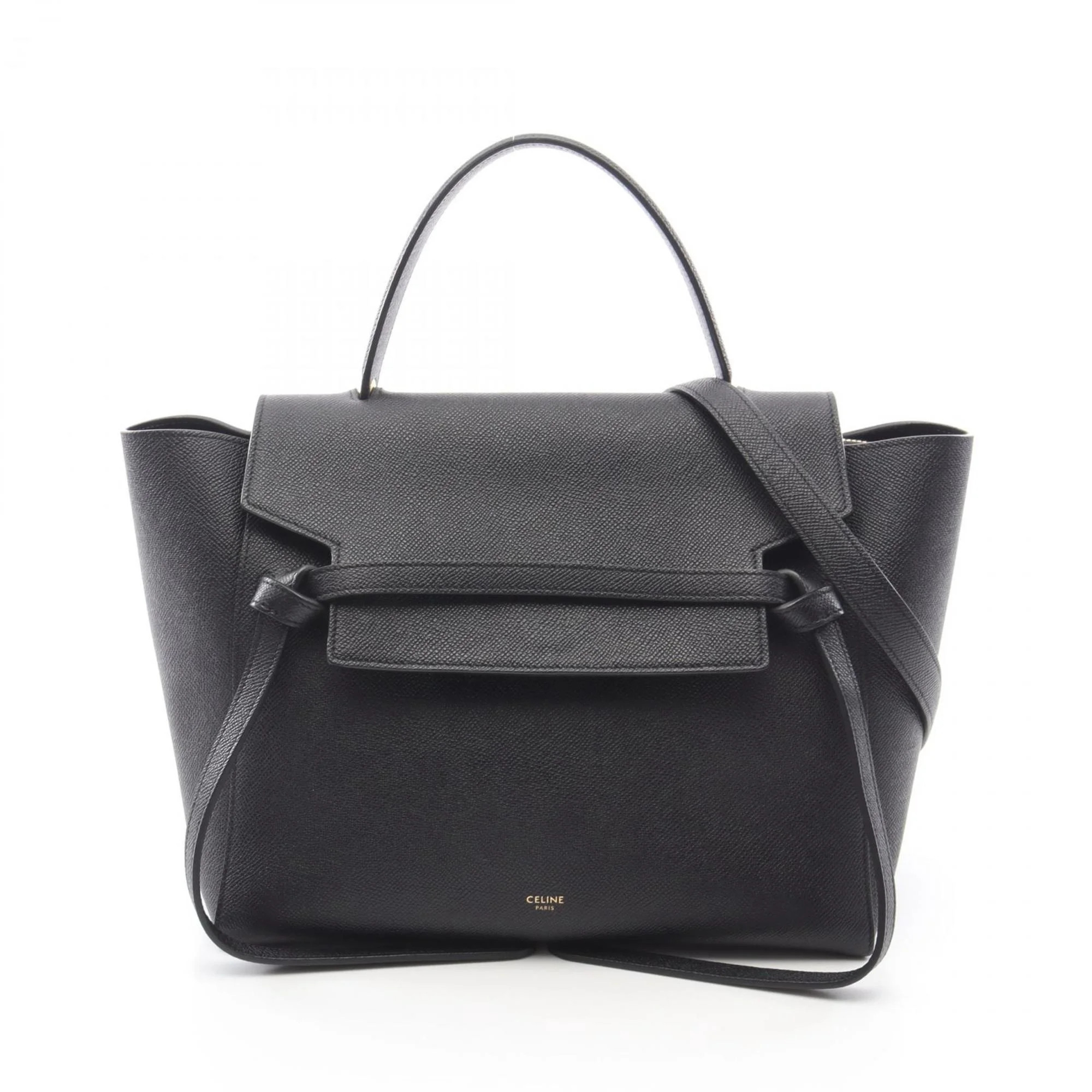 Pre-Owned Celine BELT BAG MINI handbag in black leather for women, model 189103 | Walmart (US)