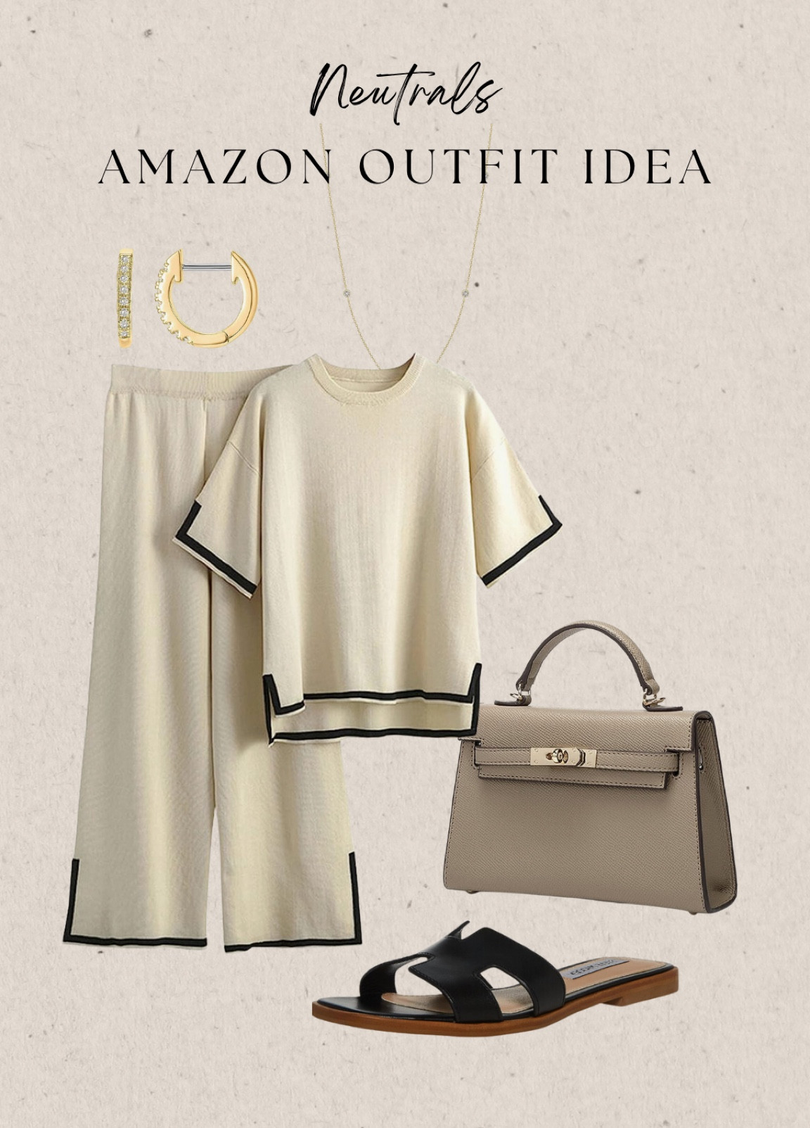 Elevated casual / chic look on a budget / neutral knit matching set / Steve Madden sandals 

#LTKitbag #LTKSeasonal #LTKshoecrush