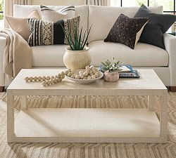 Cape Rectangular Woven Coffee Table (50") | Pottery Barn (US)