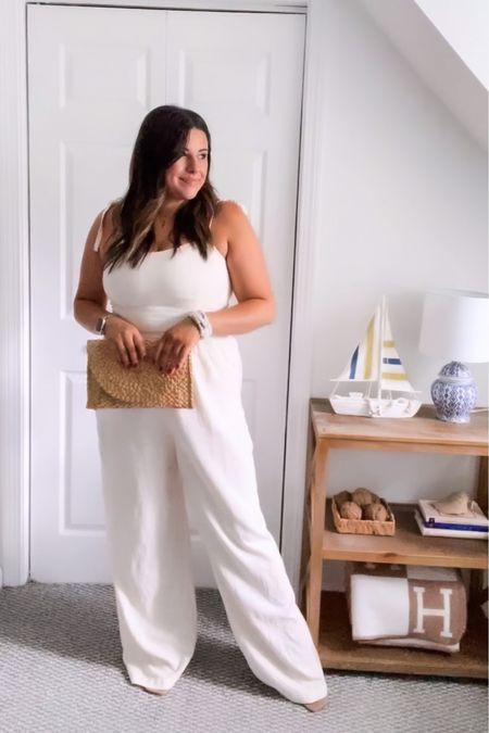 A great pair of pants in the summer is always a yes for me! 

I love this corset, linen jumpsuit. 

Wearing MTall 
Shoes tts 


#LTKSeasonal #LTKsalealert #LTKcurves